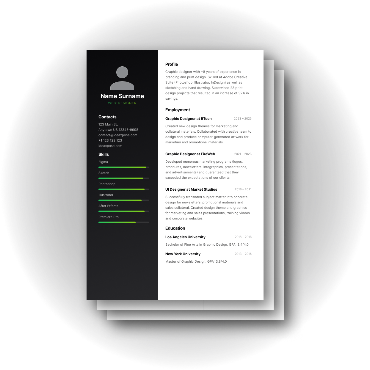 Generator CV online - 3 filary ideaXPOSE